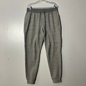 Lululemon At Ease Jogger Heather Grey Texture Athletic Sweatpants Men Size Large